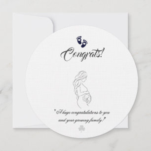 Create your own simple 5.25"x5.25" Pregnancy Cards