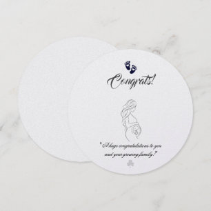 Create your own simple 5.25"x5.25" Pregnancy Cards