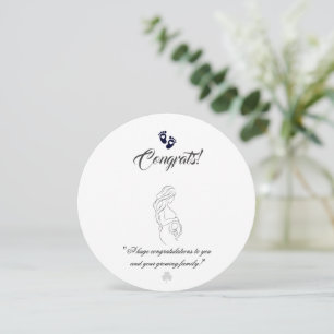 Create your own simple 5.25"x5.25" Pregnancy Cards
