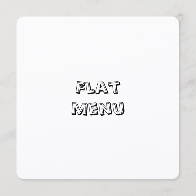 Create Your Own Simple 5.25" x 5.25" Rounded Flat Menu (Front)