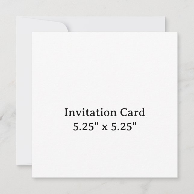 create your own simple 5.25" x 5.25" Squared  Invitation (Front)