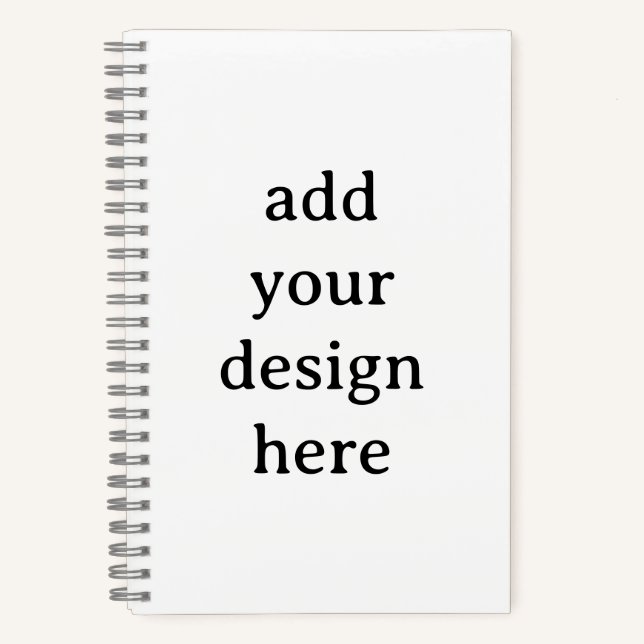 Create Your Own Simple 5.5" x 8.5" Deluxe Spiral  Notebook (Front)