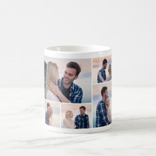 Create Your Own Simple 5 Photo Collage Coffee Mug