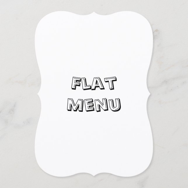 Create Your Own Simple 5" x 7" Bracket Flat Menu (Front)