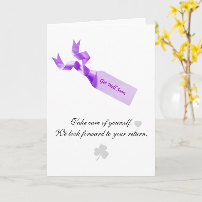 Create your own simple 5" x 7" Get Well Card (Yellow Flower)
