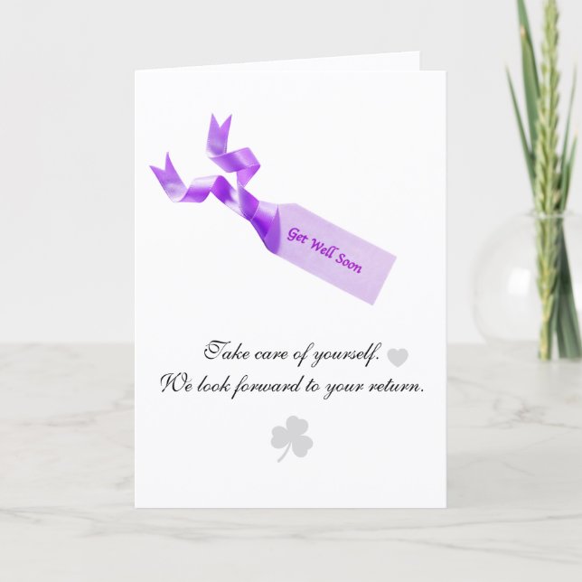Create your own simple 5" x 7" Get Well Card (Front)