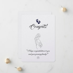 Create your own simple 5" x 7" Pregnancy Cards
