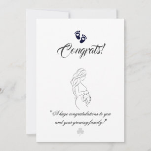 Create your own simple 5" x 7" Pregnancy Cards
