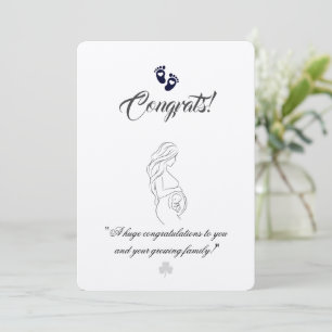 Create your own simple 5" x 7" Pregnancy Cards