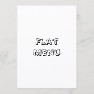 Create Your Own Simple 5" x 7" Squared Flat Menu