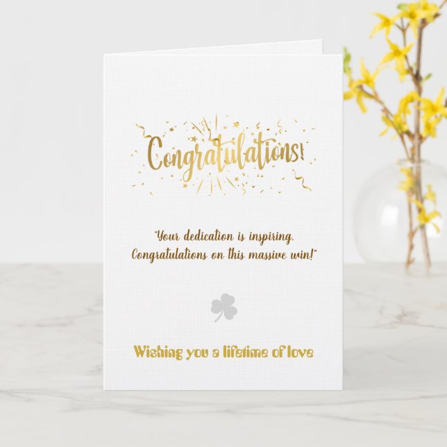Create Your Own Simple 5x7  Congratulations Card  (Yellow Flower)