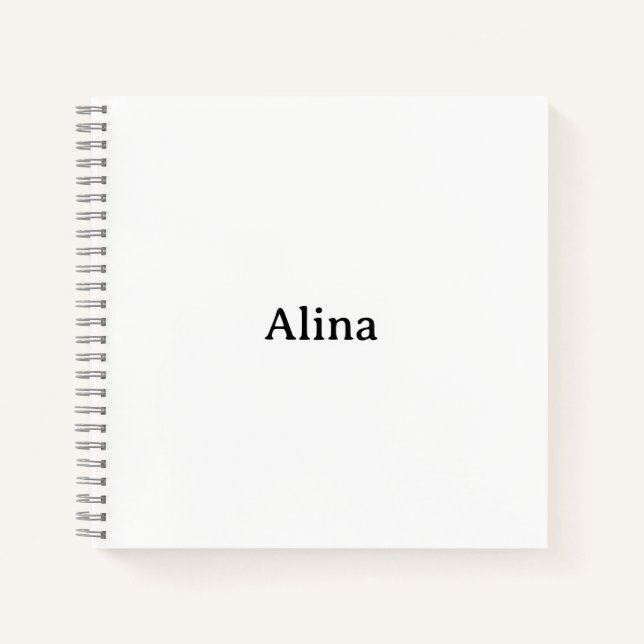 Create Your Own Simple 8.5"x8.5" Deluxe Spiral Notebook (Front)