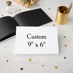create your own simple 9" x 6" Black 60# Eclipse Guest Book
