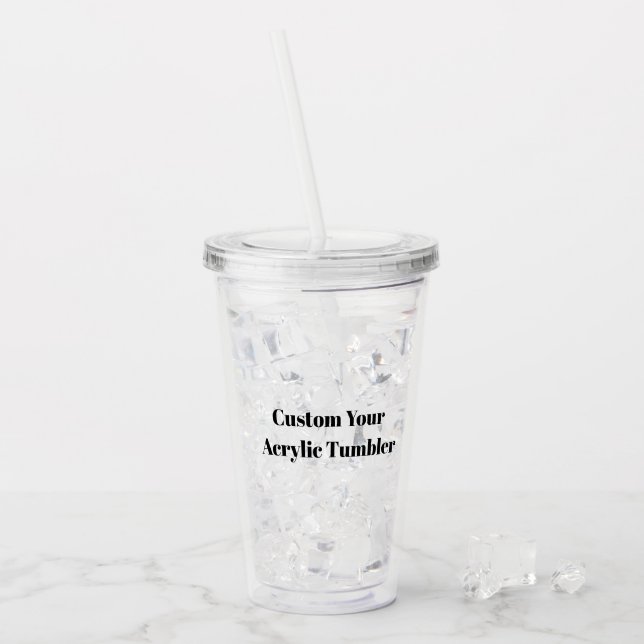 Create your own simple  acrylic tumbler (Front Ice)