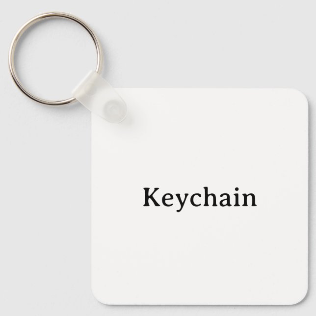 Create Your Own Simple Aluminium Square 2.25”x2.25 Key Ring (Front)
