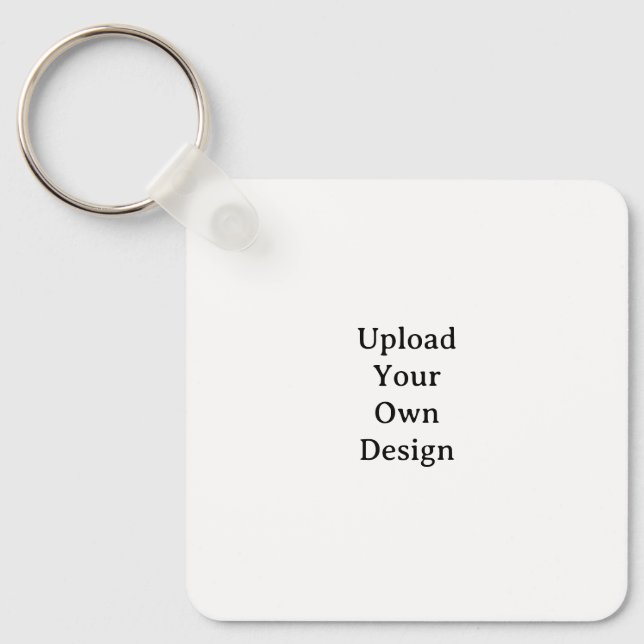 Create Your Own Simple Aluminium Square 2.25”x2.25 Key Ring (Front)