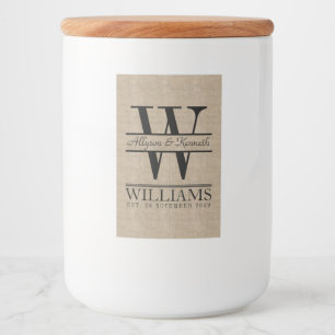 Create Your Own Simple Anniversary Logo Monogram Food Label