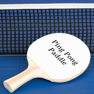 Create Your Own Simple Black Rubber 6"x6.25" Ping Pong Paddle