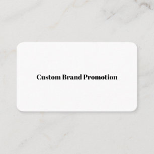 Create Your Own Simple Brand Promotion Appointment Card