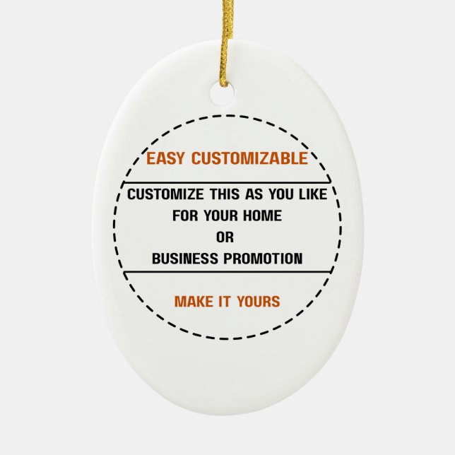 Create Your Own Simple Brand Promotion Ceramic Tree Decoration (Front)