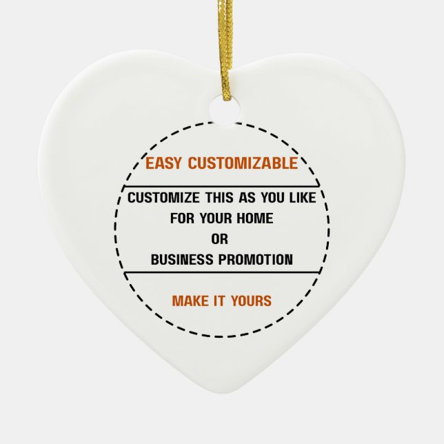 Create Your Own Simple Brand Promotion Ceramic Tree Decoration (Front)