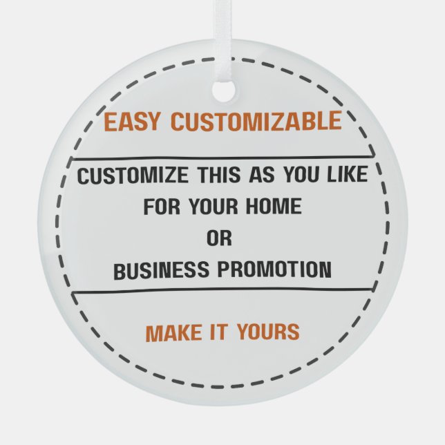 Create Your Own Simple Brand Promotion Glass Tree Decoration (Front)