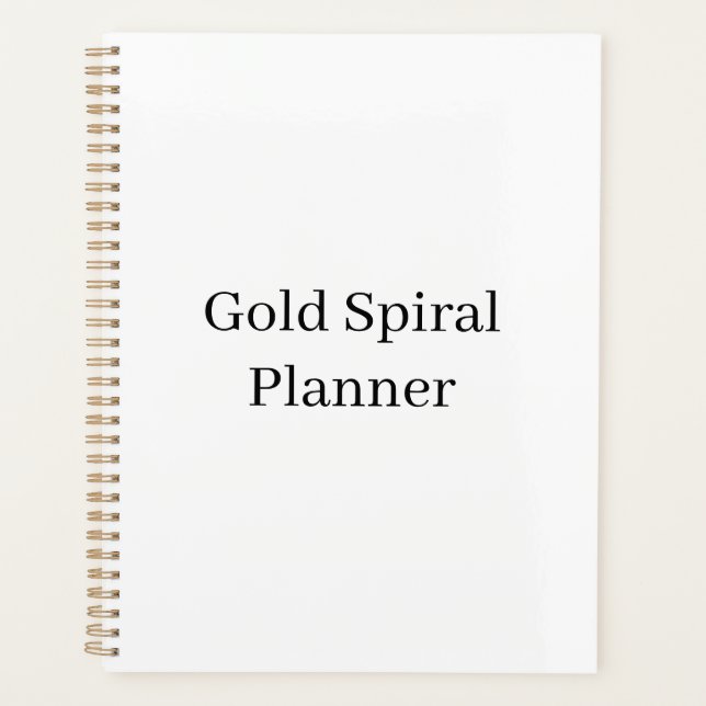 Create Your Own Simple Brand Promotion Gold Planner (Front)