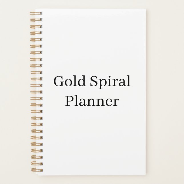 Create Your Own Simple Brand Promotion Gold Planner (Front)