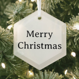 Create Your Own Simple Brand Promotion Hexagon Glass Tree Decoration