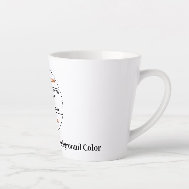 Create Your Own Simple Brand Promotion Latte Mug (Right)