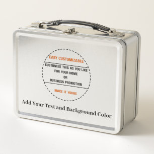 Create Your Own Simple Brand Promotion Metal Lunch Box