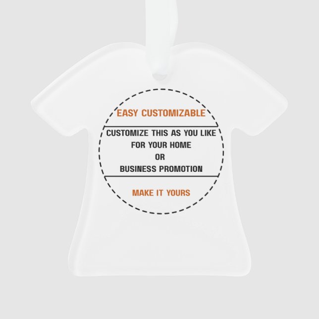 Create Your Own Simple Brand Promotion Ornament (Front)
