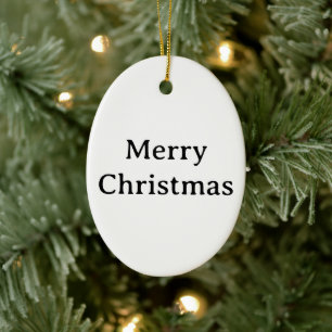 Create Your Own Simple Brand Promotion Oval Ceramic Tree Decoration