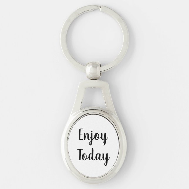 Create Your Own Simple Brand Promotion Oval Key Ring (Front)