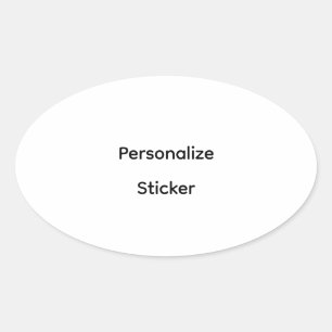 Create Your Own Simple Brand Promotion Oval Sticker