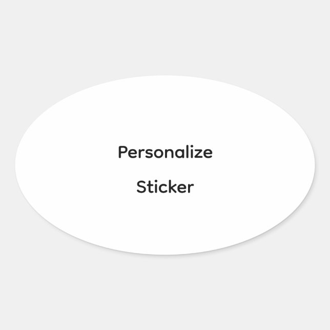 Create Your Own Simple Brand Promotion  Oval Sticker (Front)