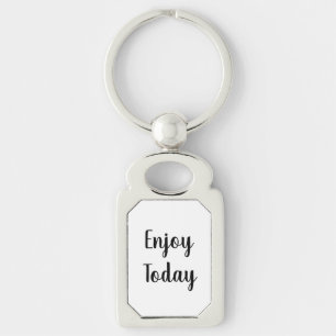 Create Your Own Simple Brand Promotion Rectangle Key Ring