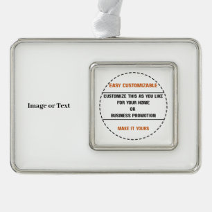 Create Your Own Simple Brand Promotion Silver Plated Framed Ornament