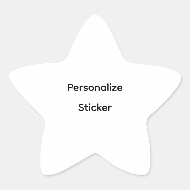 Create Your Own Simple Brand Promotion  Star Sticker (Front)