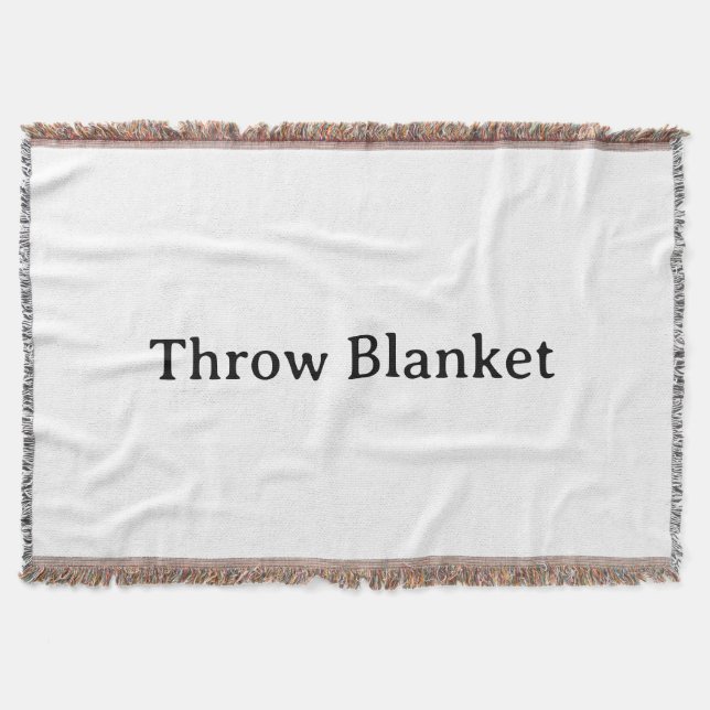 Create Your Own Simple Brand Promotion Throw Blanket (Front)