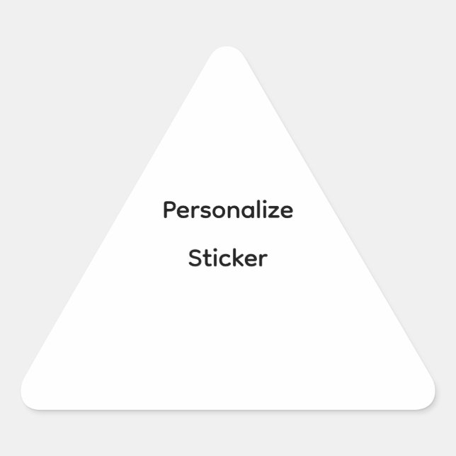 Create Your Own Simple Brand Promotion  Triangle Sticker (Front)