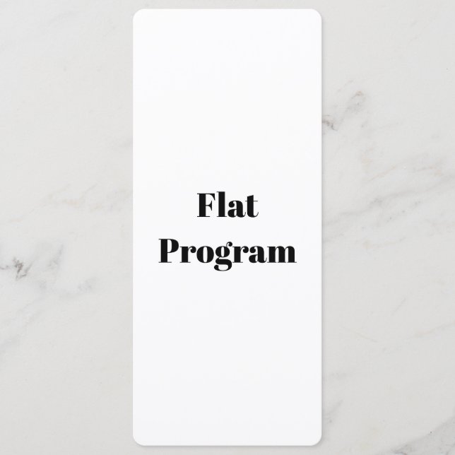 Create Your Own Simple Business 4" x 9.25" Flat Programme (Front)