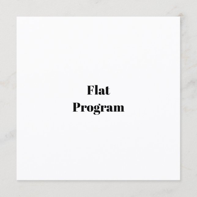 Create Your Own Simple Business 5.25" x 5.25" Flat Programme (Front)
