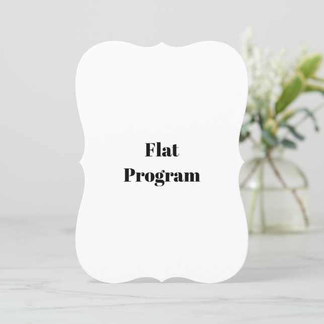 Create Your Own Simple Business 5" x 7" Flat Programme (Standing Front)