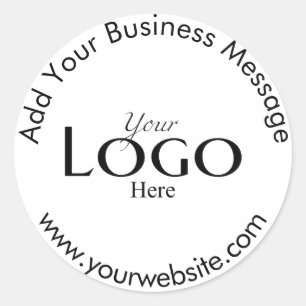 Create Your Own Simple Business Logo Classic Round Sticker