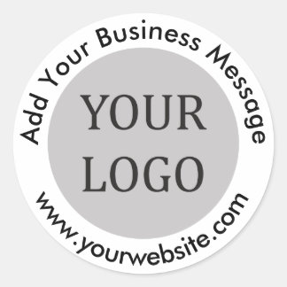 Create Your Own Simple Business Logo Classic Round Sticker