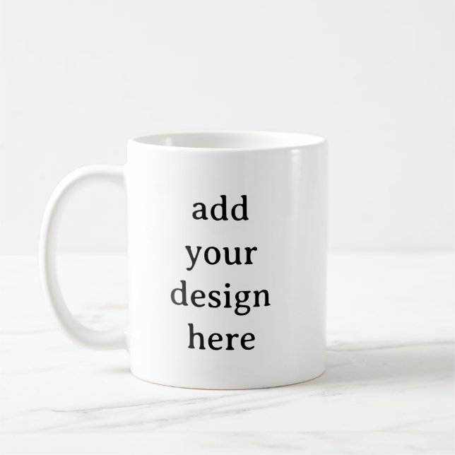 Create Your Own Simple Custom 11oz Coffee Mug (Left)