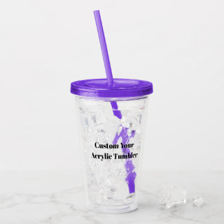 Create your own simple Custom 16oz, Purple Acrylic Tumbler