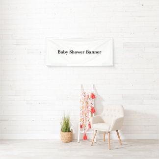 Create Your Own Simple Custom 2.5' x 6 Baby Shower Banner