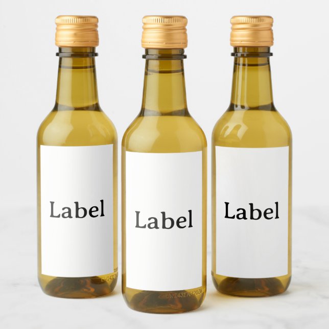 Create Your Own Simple Custom 2" x 3" Mini  Wine Label (Bottles)